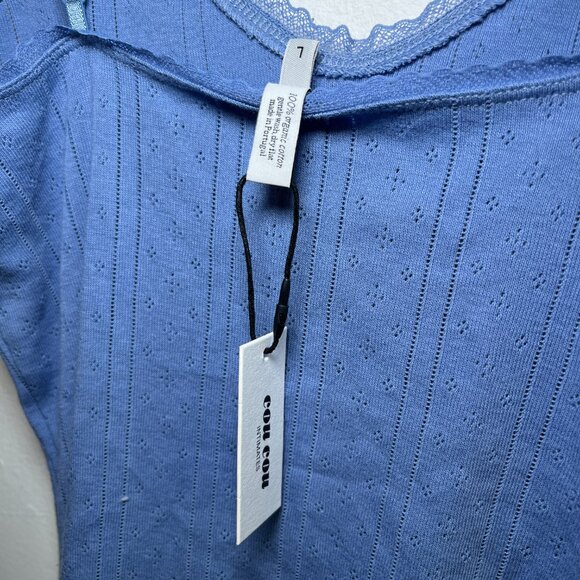 NWT Cou Cou The Cami Slip French Blue Size L - Picture 10 of 12